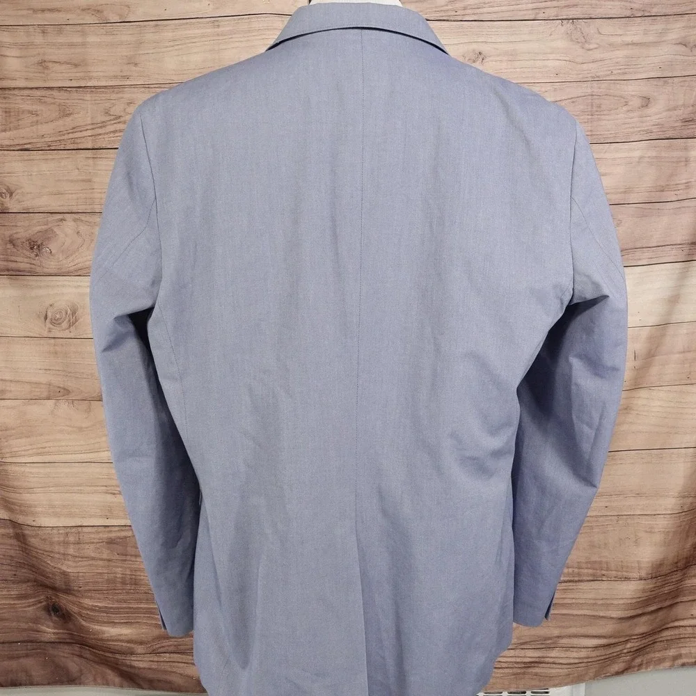 Banana Republic Blazer Mens 46R Blue Cotton Polyester Classic Fit Jacket Lined
